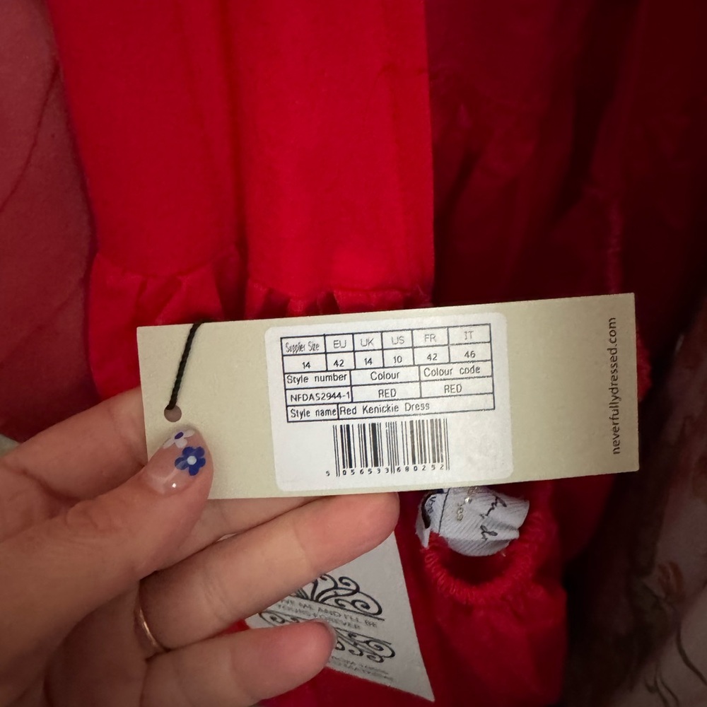 Never Fully Dressed Vibrant Red Backless Dress NWT - image 6